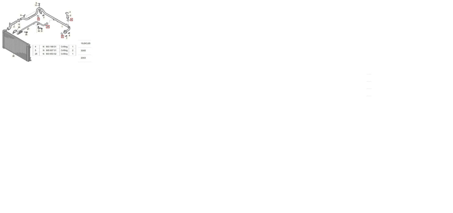 Kühlmittelrohr Dichtungssatz RS6 C5 - CORS - Parts