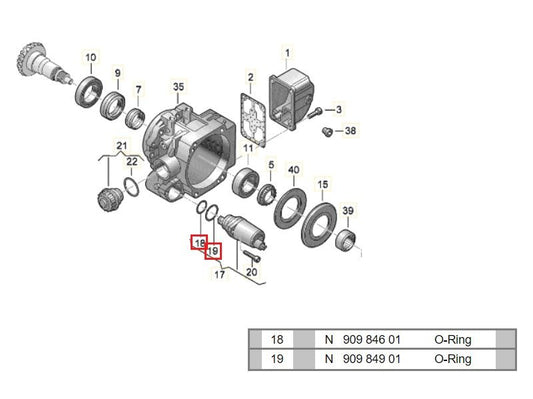 Dichtring Set Vorladepumpe - CORS - Parts