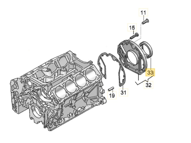 Kurbelwellen - Dichtring getriebeseitig – Audi RS6 4B / S6 4B / V8 4B - CORS - Parts